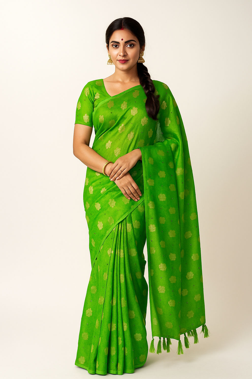 Saree Printed Anokhi, Green Saree, Printed Sari, Saree Sale. - Image 9