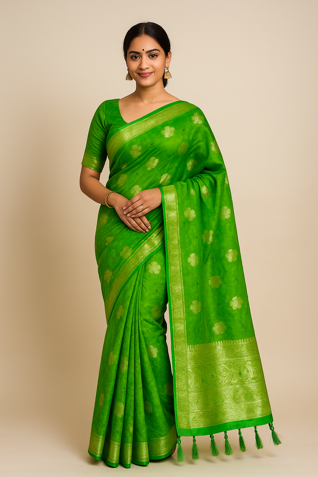 Saree Printed Anokhi, Green Saree, Printed Sari, Saree Sale.