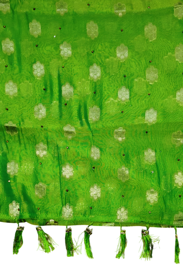 Saree Printed Anokhi. Green Saree. - Image 5