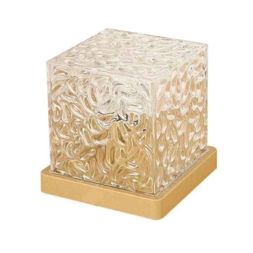 Night Lamp, Romantic Projector Warm Ocean Wave Water Sixteen LED Night Light Projector 3D Water Wave Effect, Remote Control. Table Lamp for Home Décor, Bedroom & Gift, Multicolor Light (Cube Shape). - Image 6