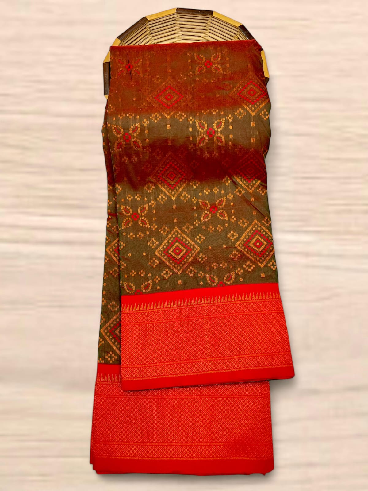New Bandhani Paithani Saree, #बांधणी पैठणी साडी# - Image 7