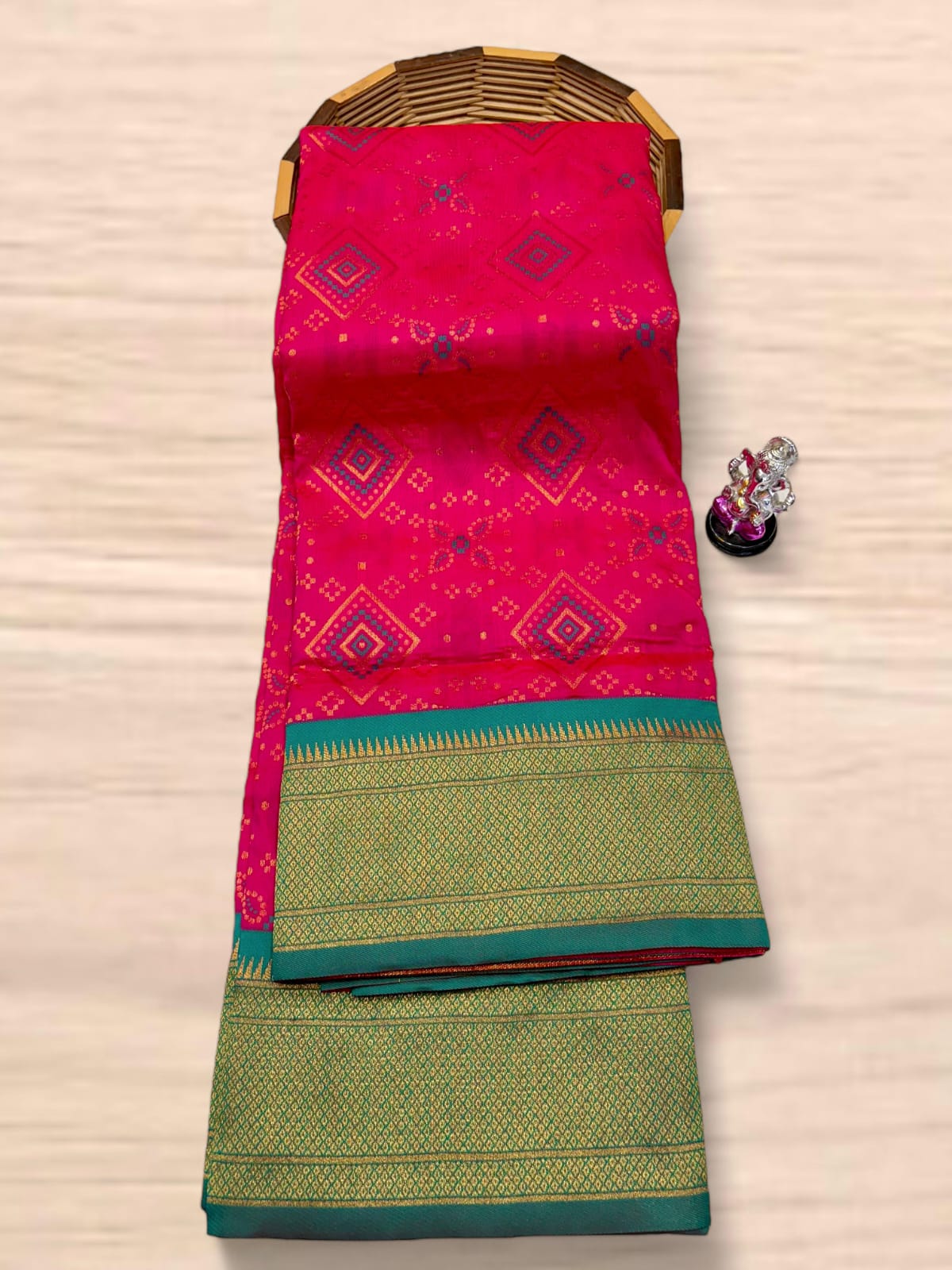 New Bandhani Paithani Saree, #बांधणी पैठणी साडी# - Image 10