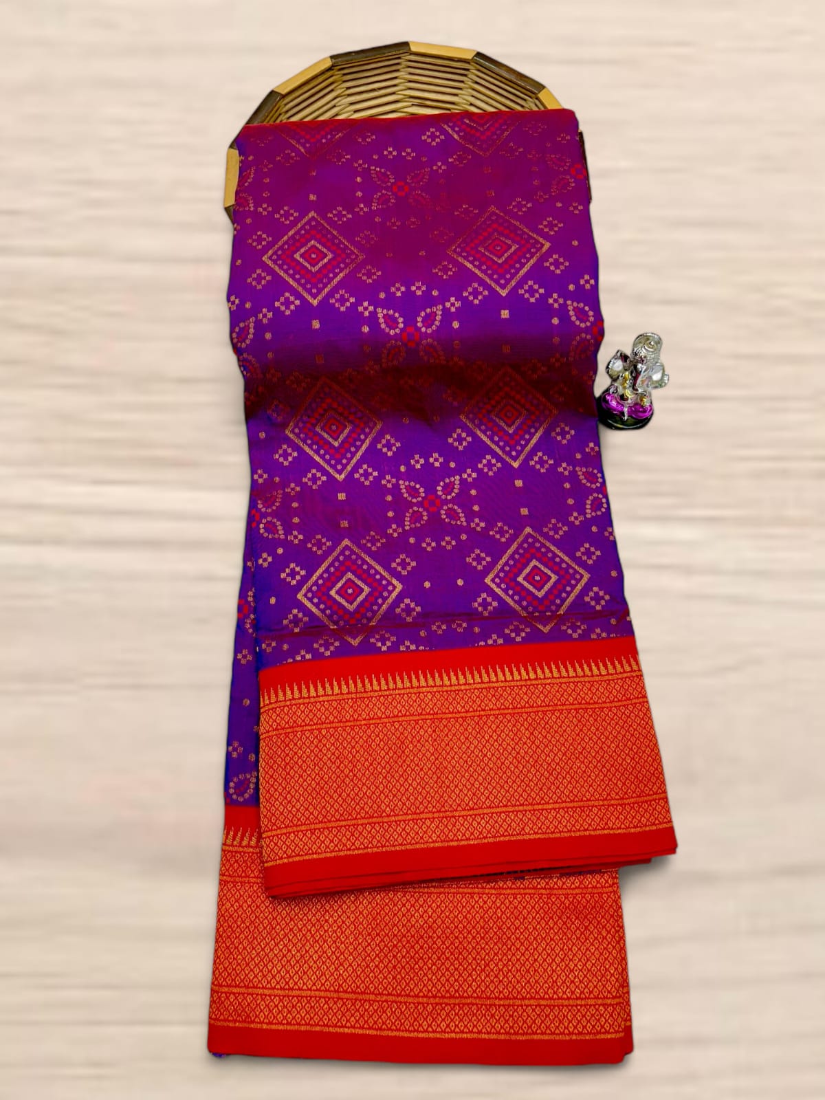 New Bandhani Paithani Saree, #बांधणी पैठणी साडी# - Image 13