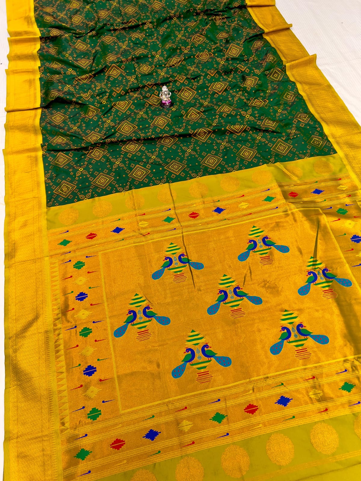 New Bandhani Paithani Saree, #बांधणी पैठणी साडी# - Image 16