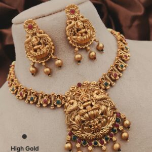 High Gold Plated Temple Jewelery Set Only Rs. 898/-