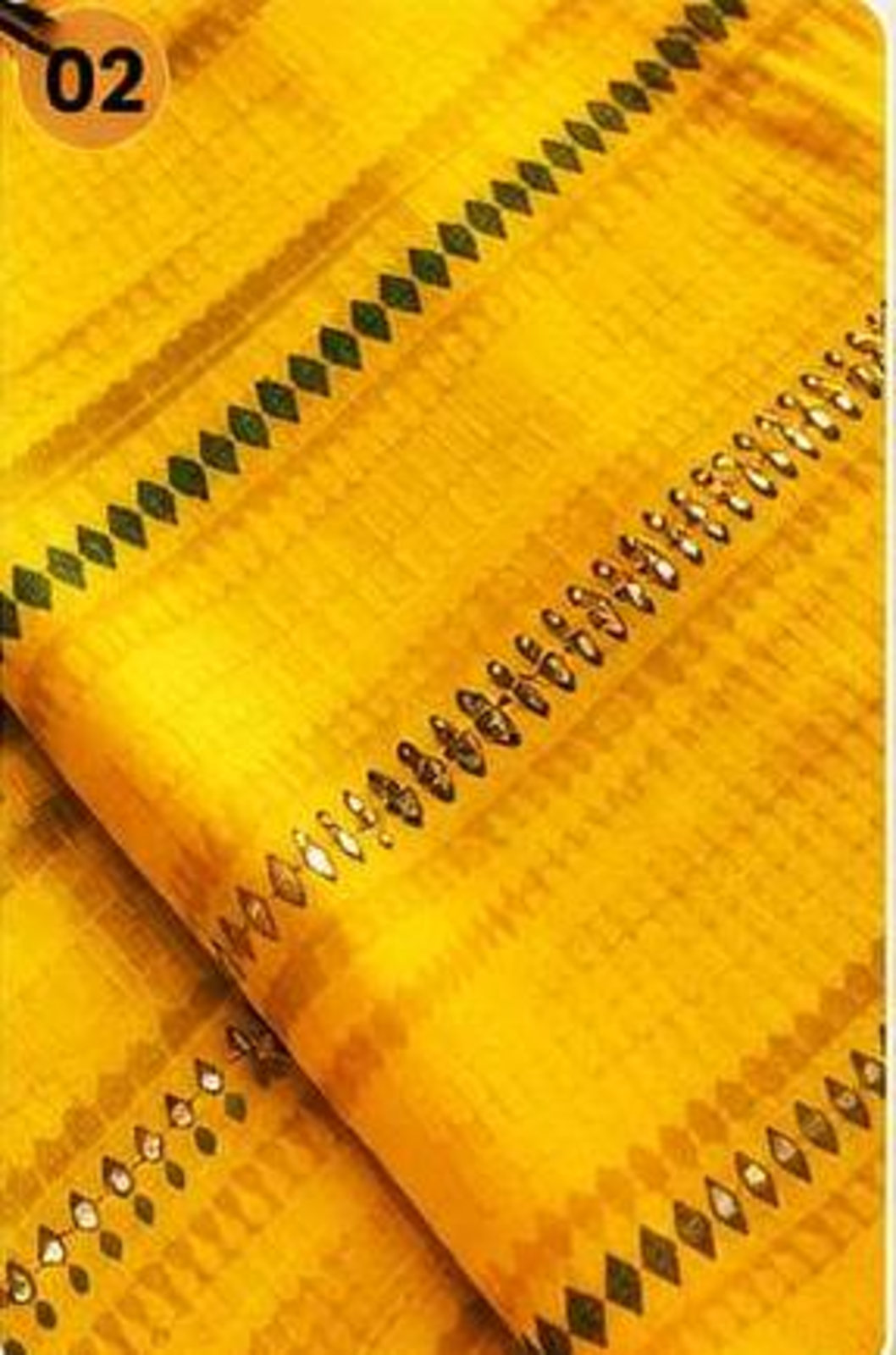 Haladi Special Saree -Trending Turmeric Yellow Saree with Contrast Forest Green Border Only Rs.799/- - Image 8