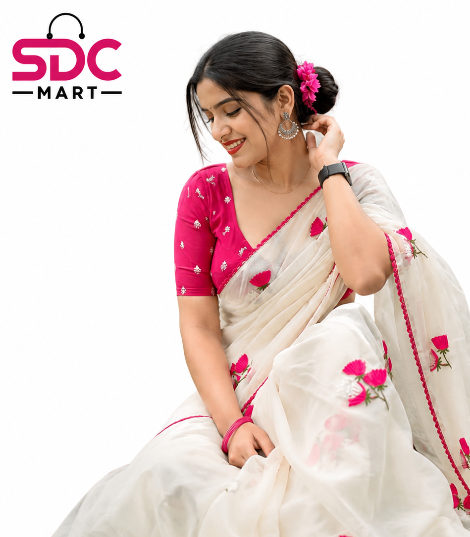 Trending Star Georgette Floral Saree Only Rs. 699/- - Image 2